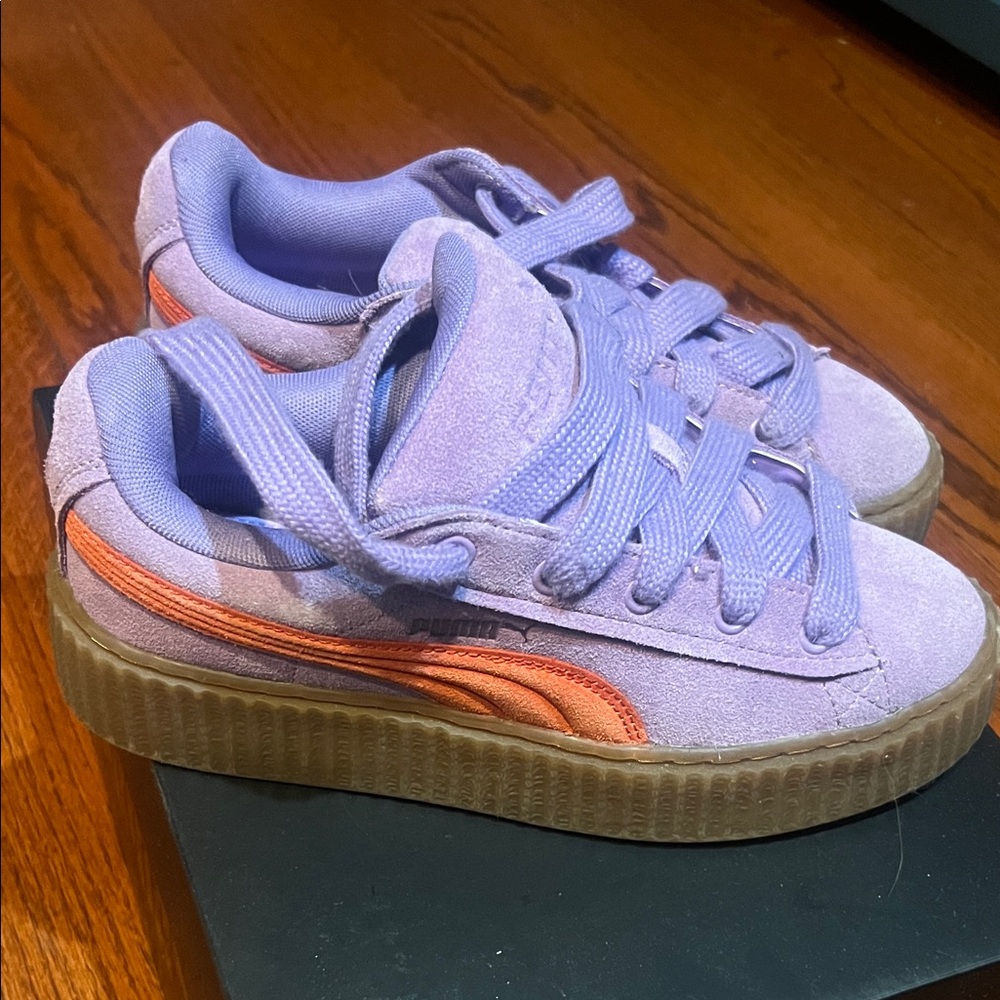 Rihanna Fenty Puma Purple and Orange Sneakers